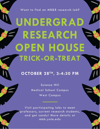 MB&B Undergrad Research Open House trick or treat 10 28 22