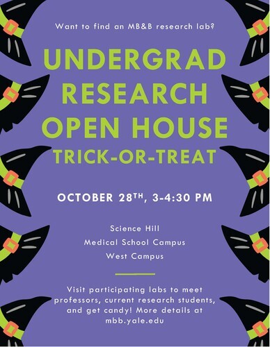 MB&B Undergrad Research Open House trick or treat 10 28 22